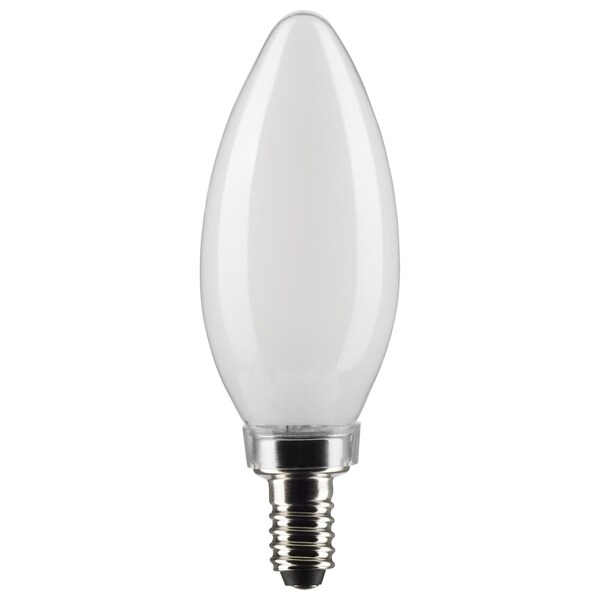 Satco 4-Watt B11 LED - Frosted - Candelabra Base - 2700K - 350 Lumens - 120 Volts, 2PK S21823 - main
